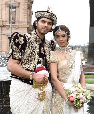 Sri Lankan bride and groom